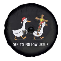 Funny Christmas Christian Goose Spare Tire Cover Off To Follow Jesus - Wonder Print Shop