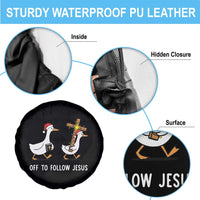 Funny Christmas Christian Goose Spare Tire Cover Off To Follow Jesus - Wonder Print Shop