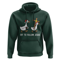 Funny Christmas Christian Goose Hoodie Off To Follow Jesus - Wonder Print Shop