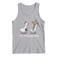 Funny Christmas Christian Goose Tank Top Off To Follow Jesus - Wonder Print Shop