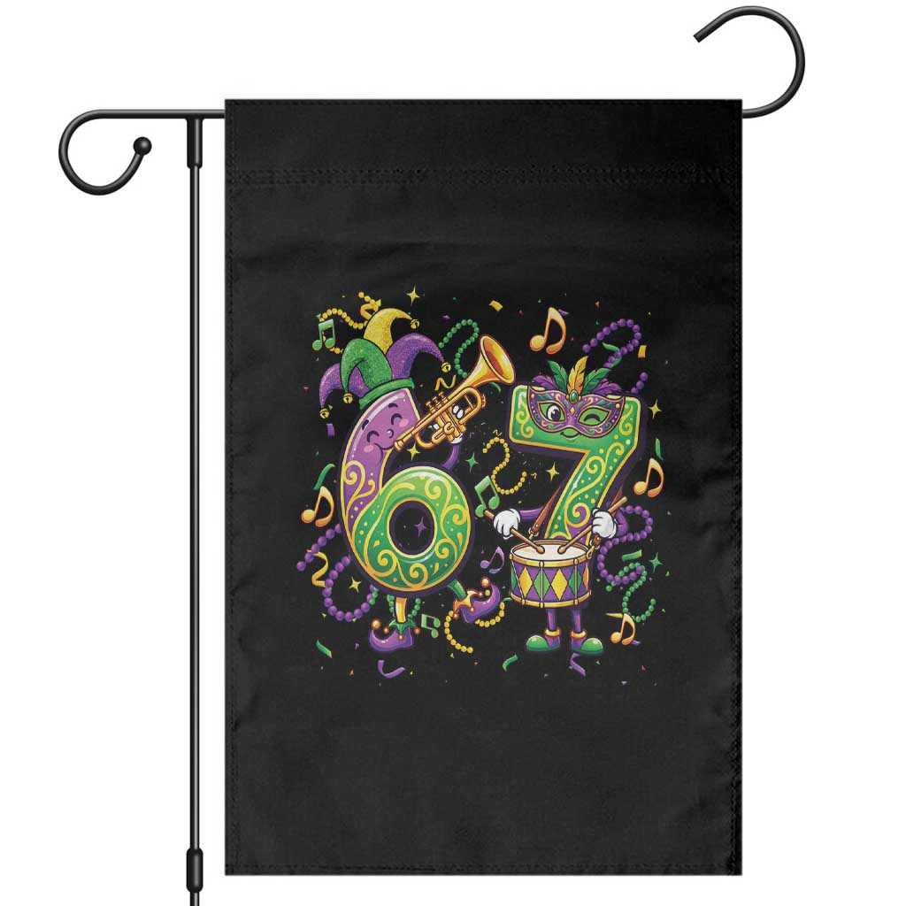 67 Mardi Gras Meme Garden Flag Funny Six Seven Carnival Party