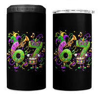67 Mardi Gras Meme 4 in 1 Can Cooler Tumbler Funny Six Seven Carnival Party