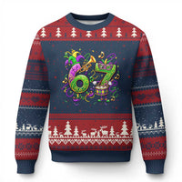 67 Mardi Gras Meme Ugly Christmas Sweater Funny Six Seven Carnival Party