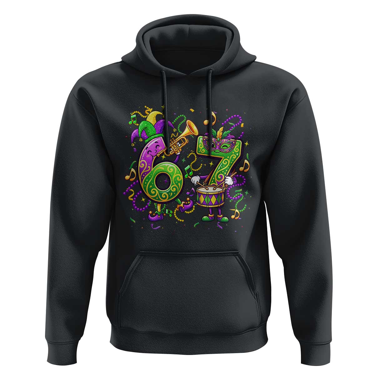 67 Mardi Gras Meme Hoodie Funny Six Seven Carnival Party