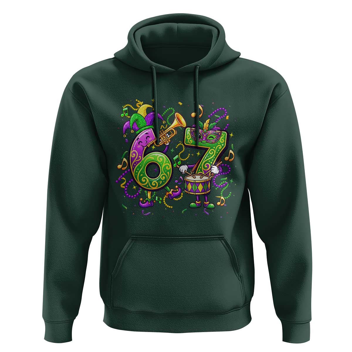 67 Mardi Gras Meme Hoodie Funny Six Seven Carnival Party