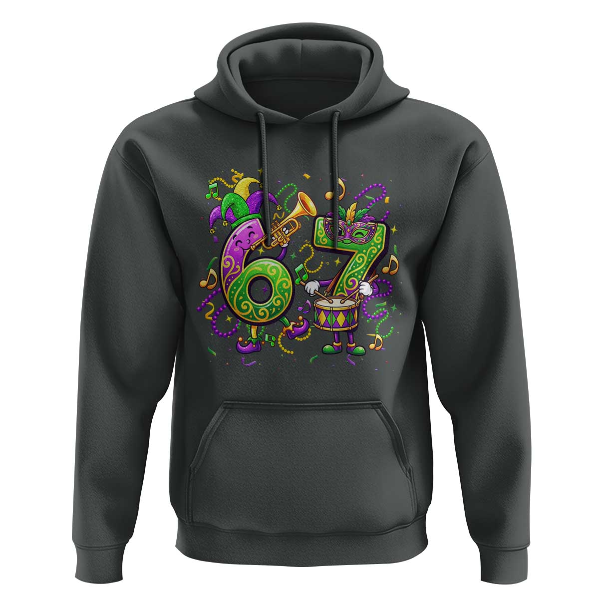 67 Mardi Gras Meme Hoodie Funny Six Seven Carnival Party