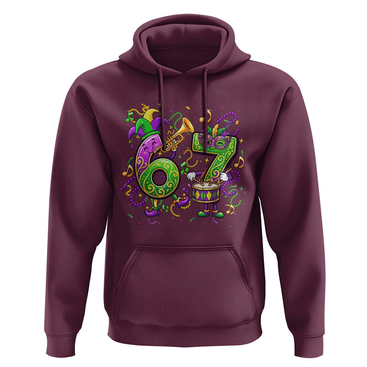 67 Mardi Gras Meme Hoodie Funny Six Seven Carnival Party