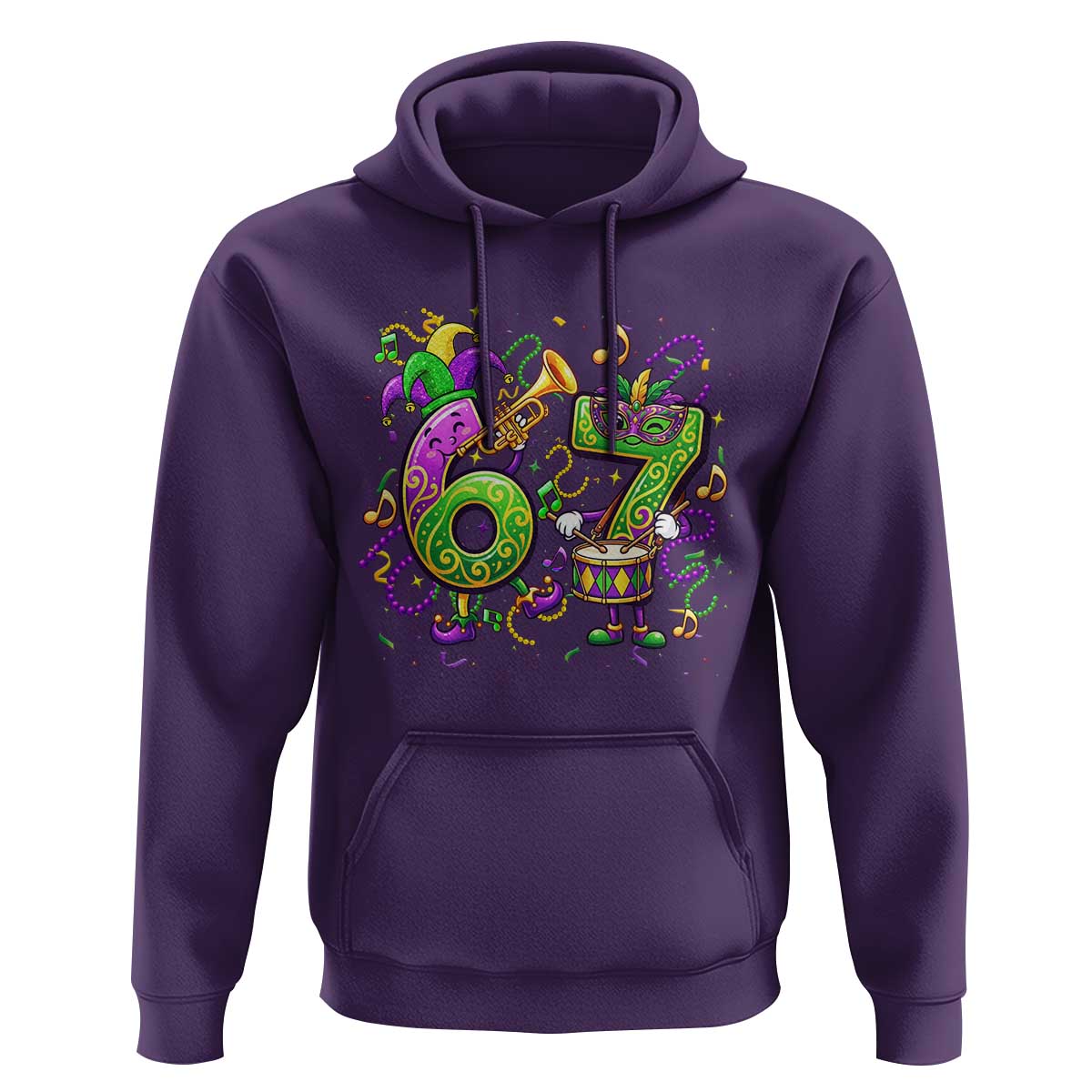 67 Mardi Gras Meme Hoodie Funny Six Seven Carnival Party