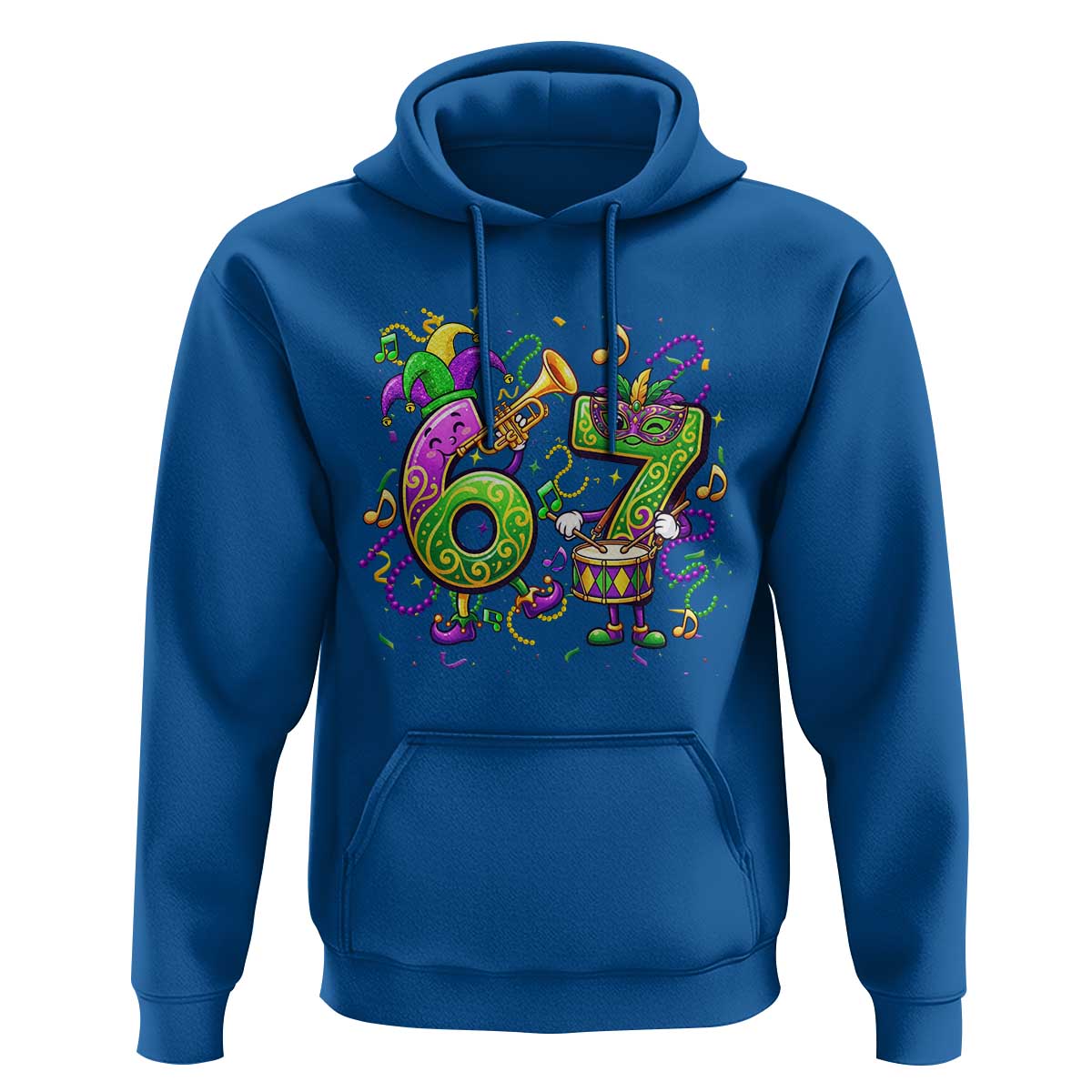 67 Mardi Gras Meme Hoodie Funny Six Seven Carnival Party