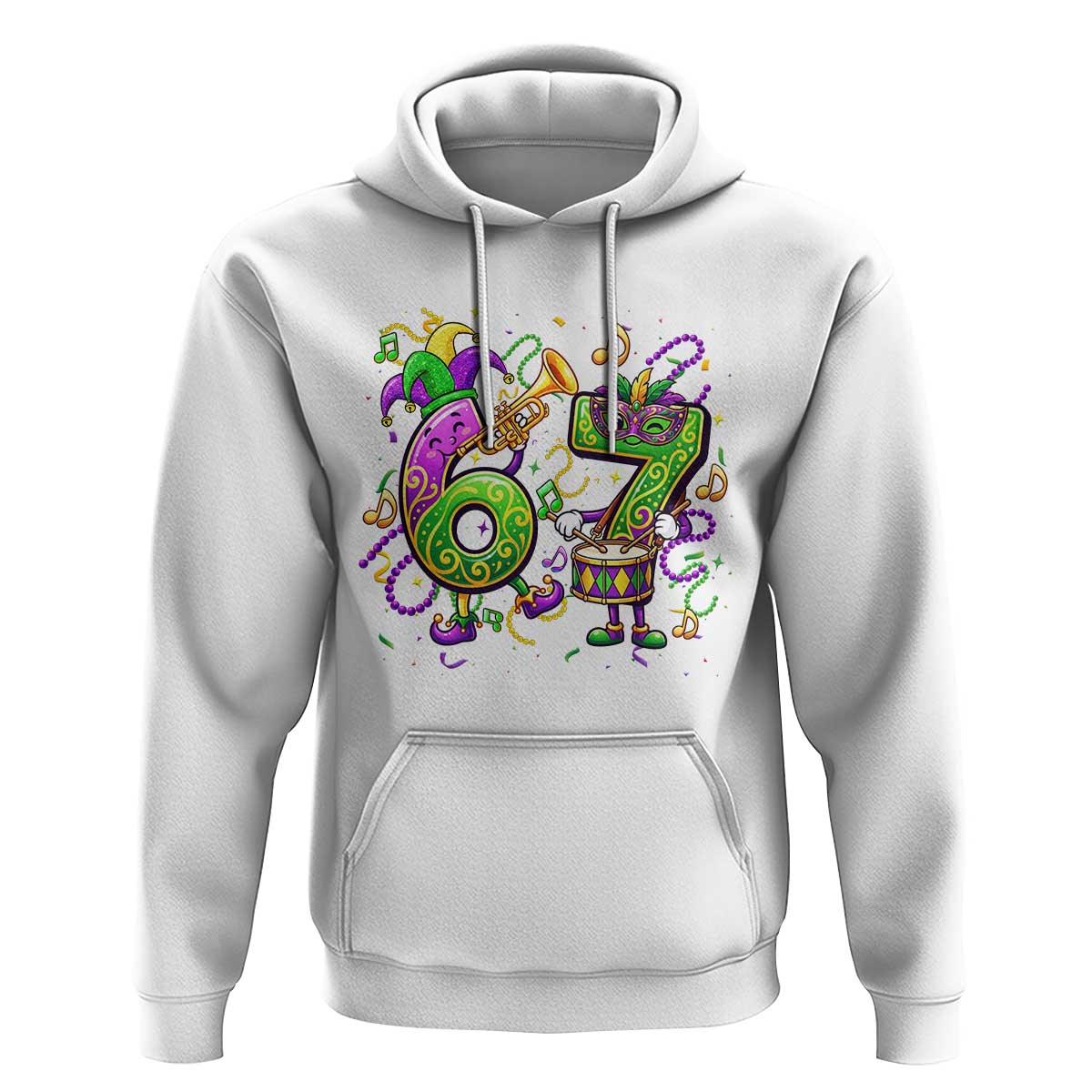 67 Mardi Gras Meme Hoodie Funny Six Seven Carnival Party