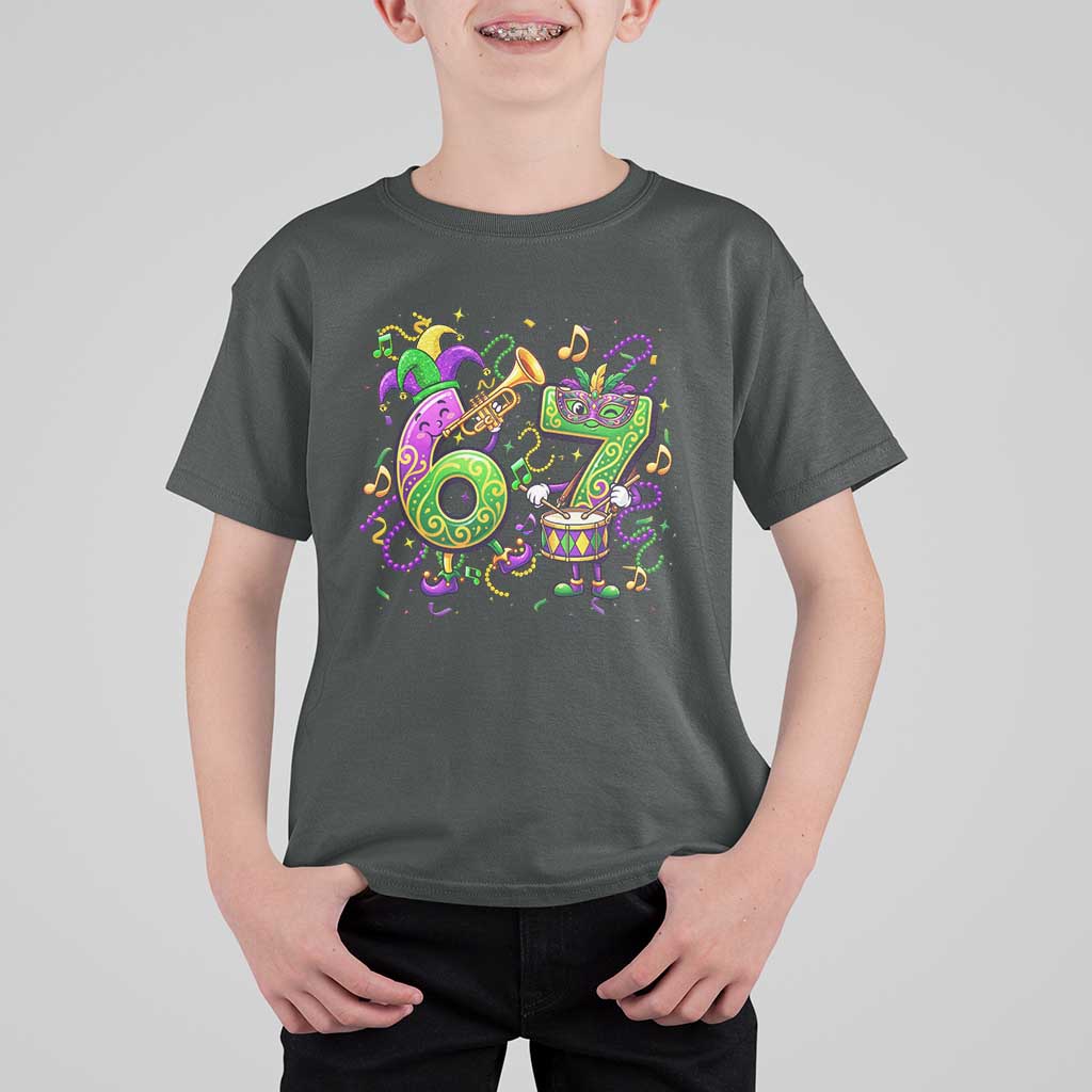 67 Mardi Gras Meme T Shirt For Kid Funny Six Seven Carnival Party