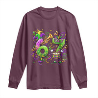 67 Mardi Gras Meme Long Sleeve Shirt Funny Six Seven Carnival Party