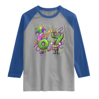 67 Mardi Gras Meme Raglan Shirt Funny Six Seven Carnival Party