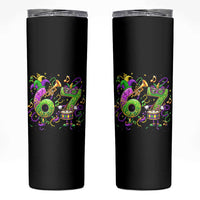 67 Mardi Gras Meme Skinny Tumbler Funny Six Seven Carnival Party
