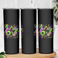 67 Mardi Gras Meme Skinny Tumbler Funny Six Seven Carnival Party