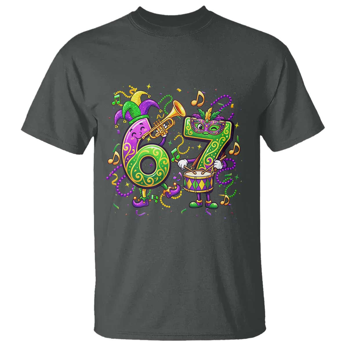 67 Mardi Gras Meme T Shirt Funny Six Seven Carnival Party