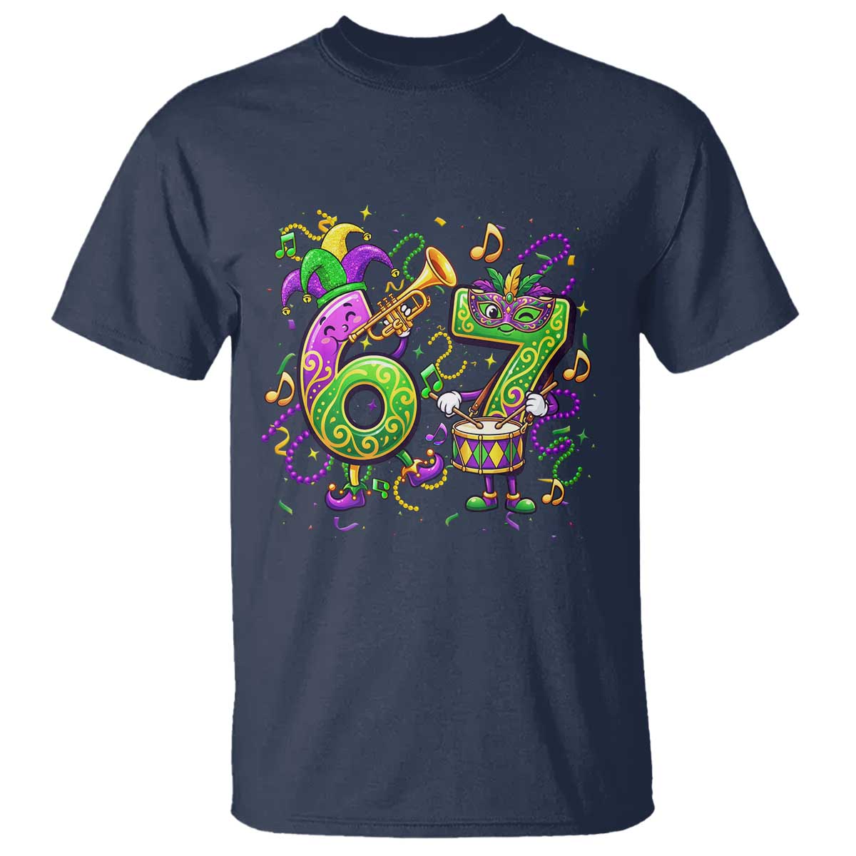 67 Mardi Gras Meme T Shirt Funny Six Seven Carnival Party