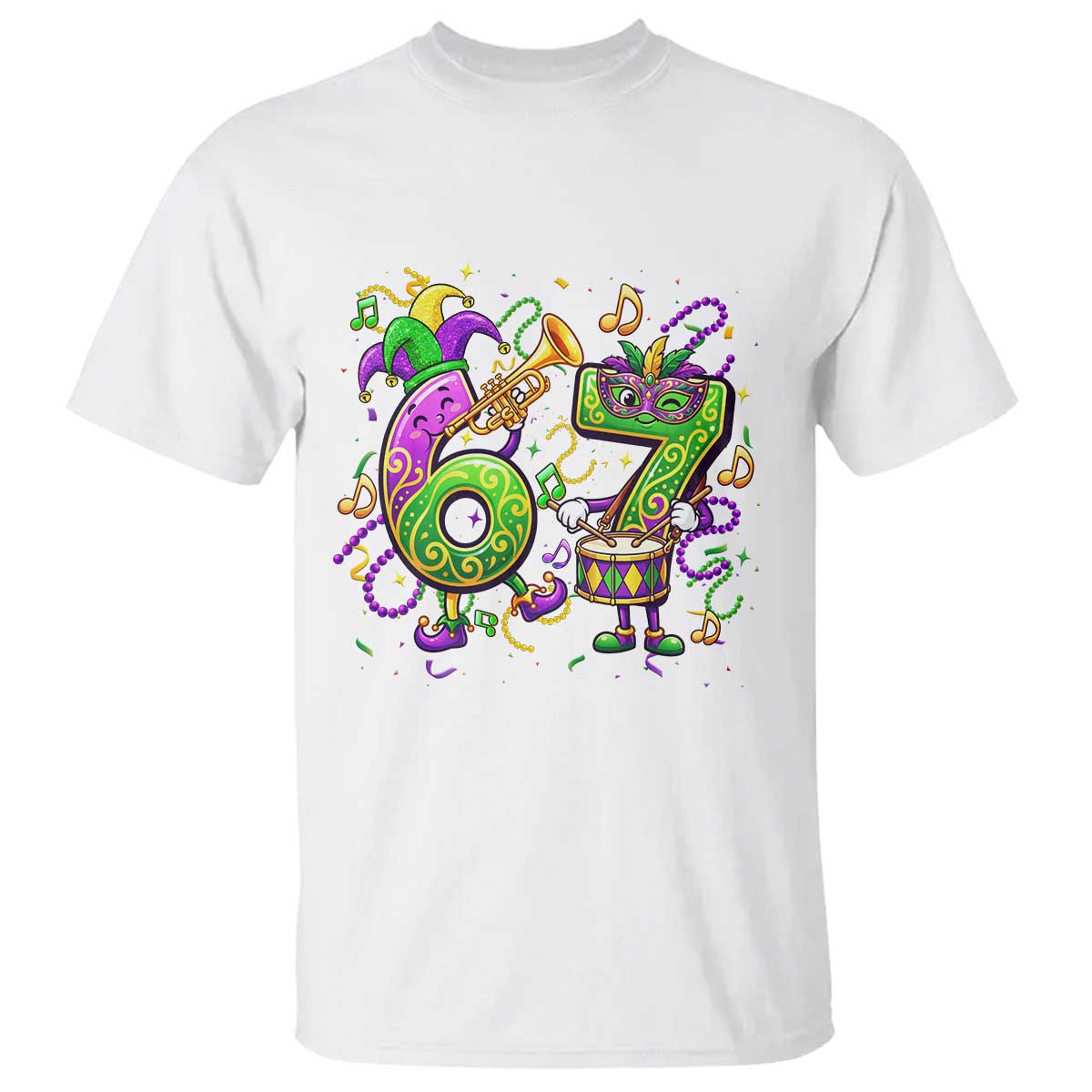 67 Mardi Gras Meme T Shirt Funny Six Seven Carnival Party