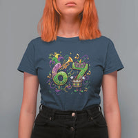 67 Mardi Gras Meme T Shirt For Women Funny Six Seven Carnival Party