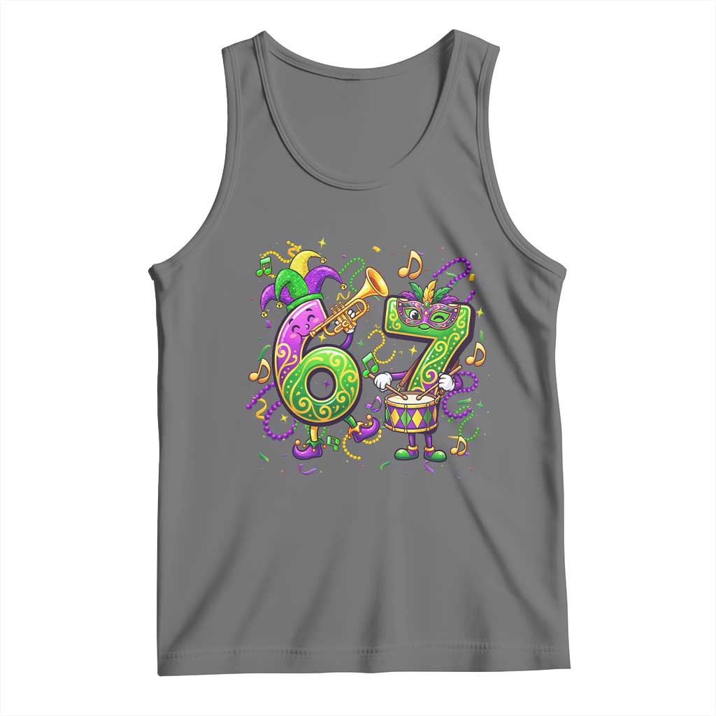 67 Mardi Gras Meme Tank Top Funny Six Seven Carnival Party