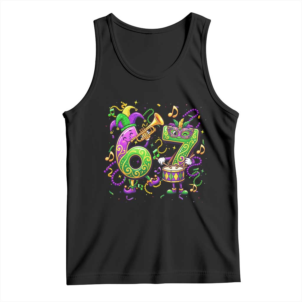 67 Mardi Gras Meme Tank Top Funny Six Seven Carnival Party