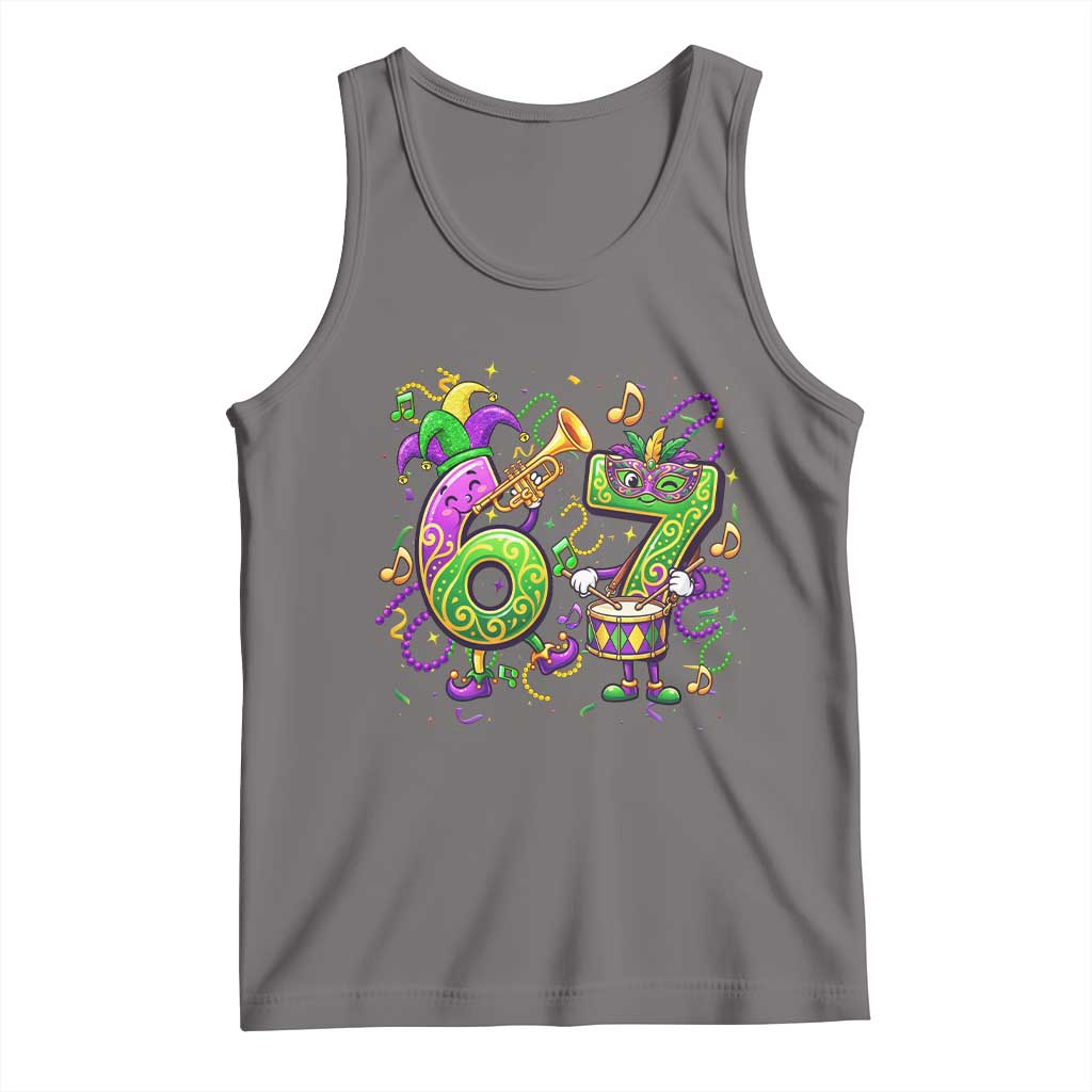 67 Mardi Gras Meme Tank Top Funny Six Seven Carnival Party