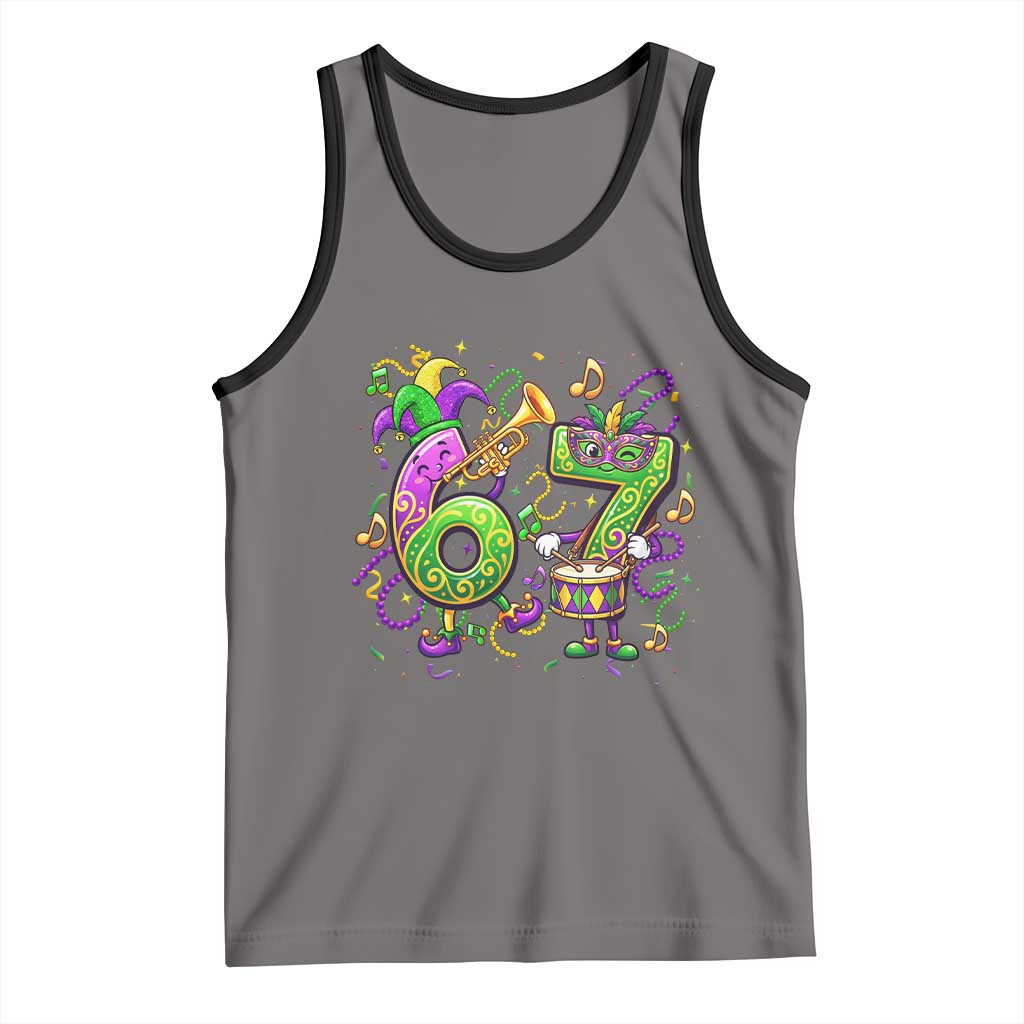 67 Mardi Gras Meme Tank Top Funny Six Seven Carnival Party