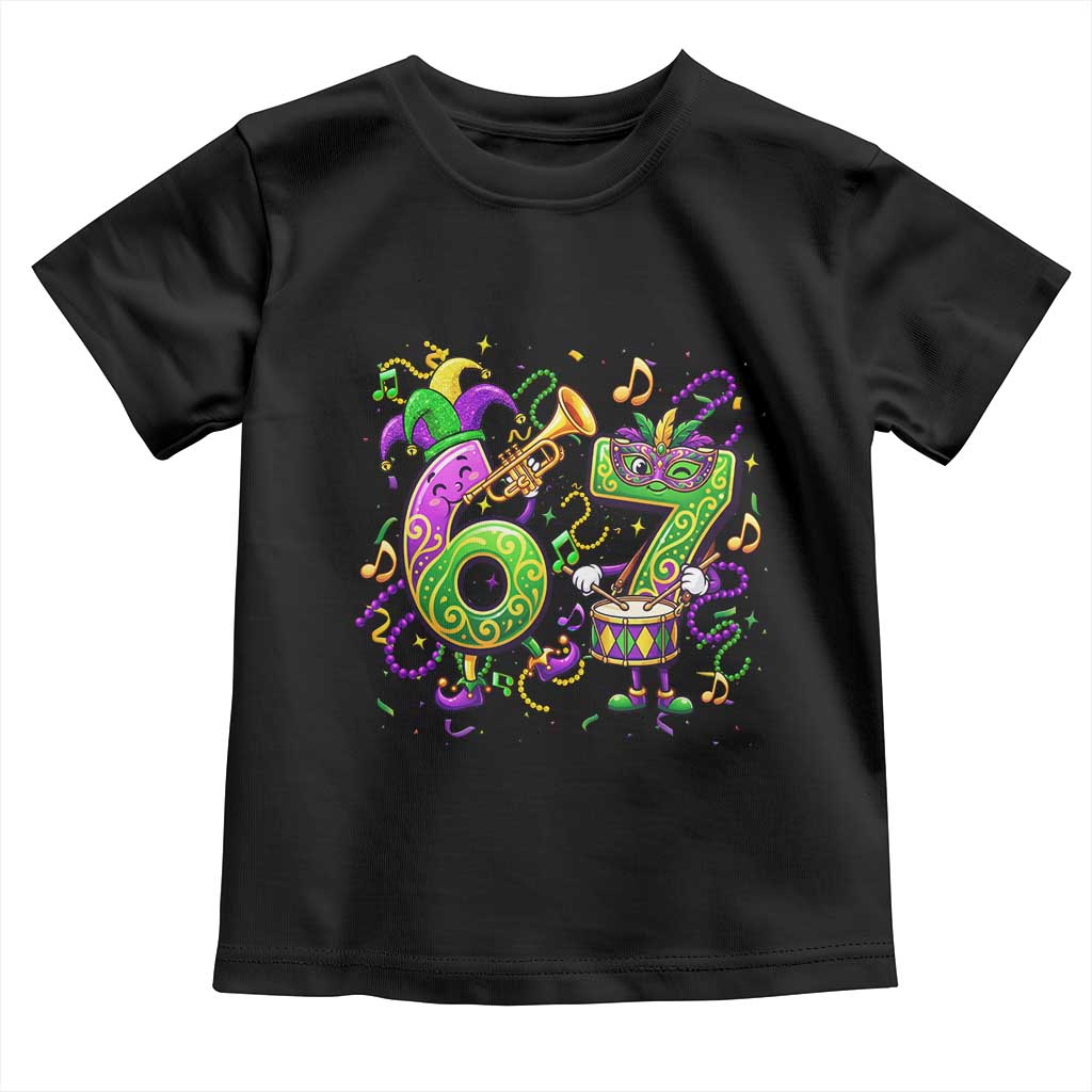 67 Mardi Gras Meme Toddler T Shirt Funny Six Seven Carnival Party