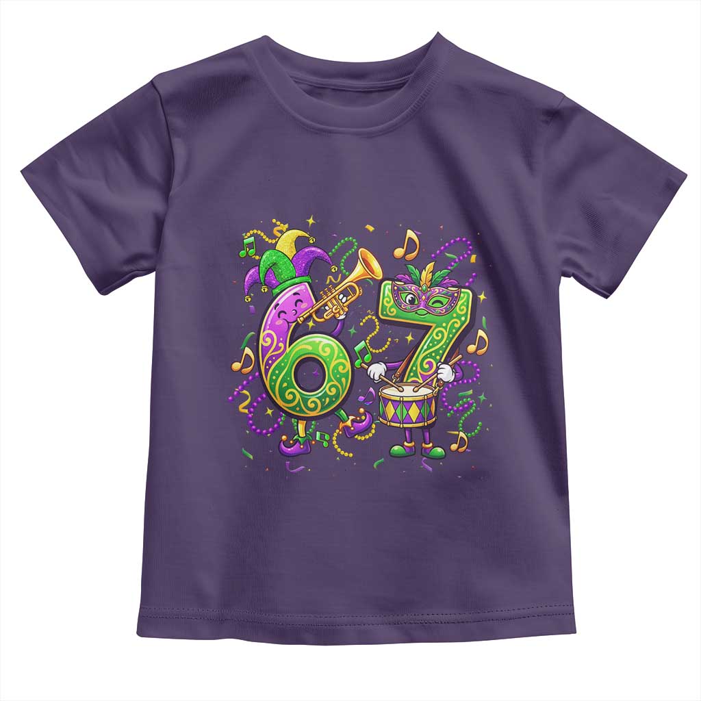67 Mardi Gras Meme Toddler T Shirt Funny Six Seven Carnival Party