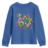 67 Mardi Gras Meme Youth Sweatshirt Funny Six Seven Carnival Party