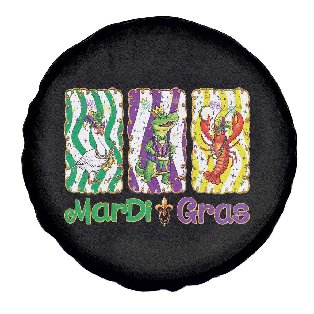 Funny Mardi Gras Animal Spare Tire Cover Alligator Crawfish Goose New Orleans Louisiana