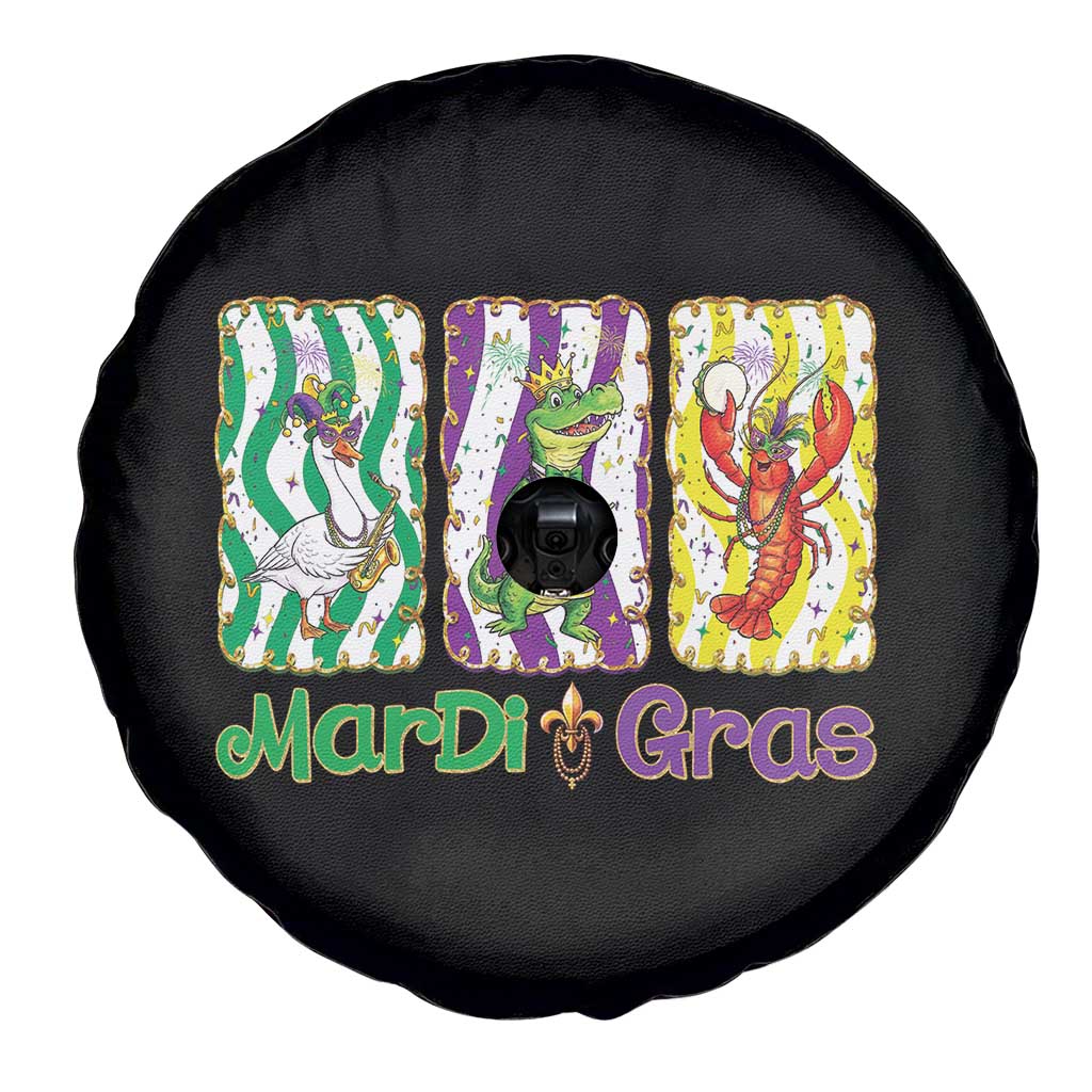 Funny Mardi Gras Animal Spare Tire Cover Alligator Crawfish Goose New Orleans Louisiana