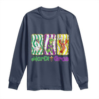 Funny Mardi Gras Animal Long Sleeve Shirt Alligator Crawfish Goose New Orleans Louisiana