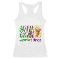 Funny Mardi Gras Animal Racerback Tank Top Alligator Crawfish Goose New Orleans Louisiana
