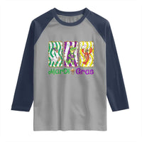 Funny Mardi Gras Animal Raglan Shirt Alligator Crawfish Goose New Orleans Louisiana