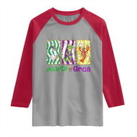 Funny Mardi Gras Animal Raglan Shirt Alligator Crawfish Goose New Orleans Louisiana
