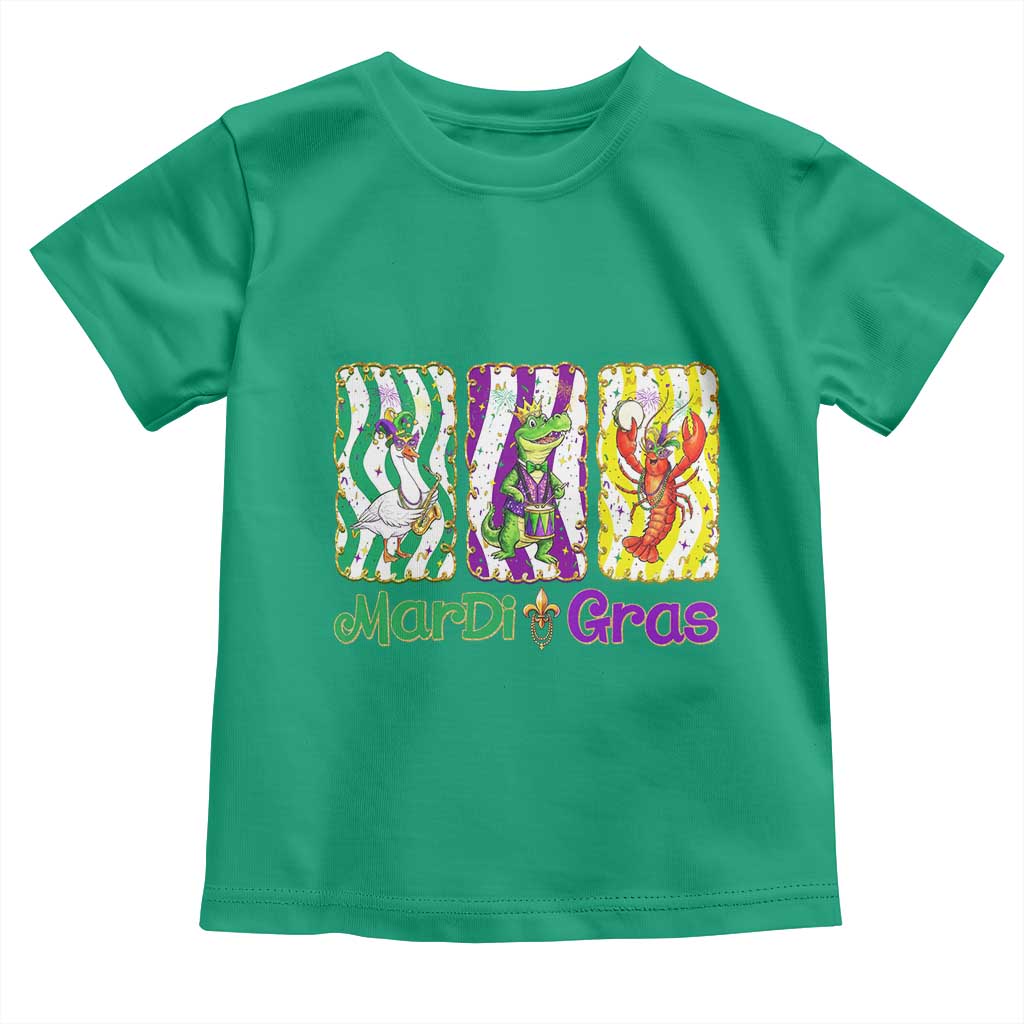 Funny Mardi Gras Animal Toddler T Shirt Alligator Crawfish Goose New Orleans Louisiana