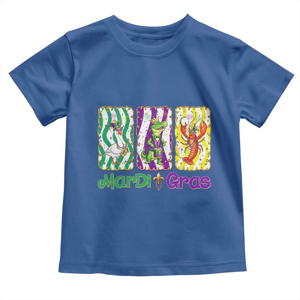 Funny Mardi Gras Animal Toddler T Shirt Alligator Crawfish Goose New Orleans Louisiana