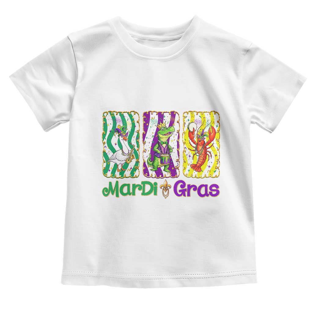 Funny Mardi Gras Animal Toddler T Shirt Alligator Crawfish Goose New Orleans Louisiana