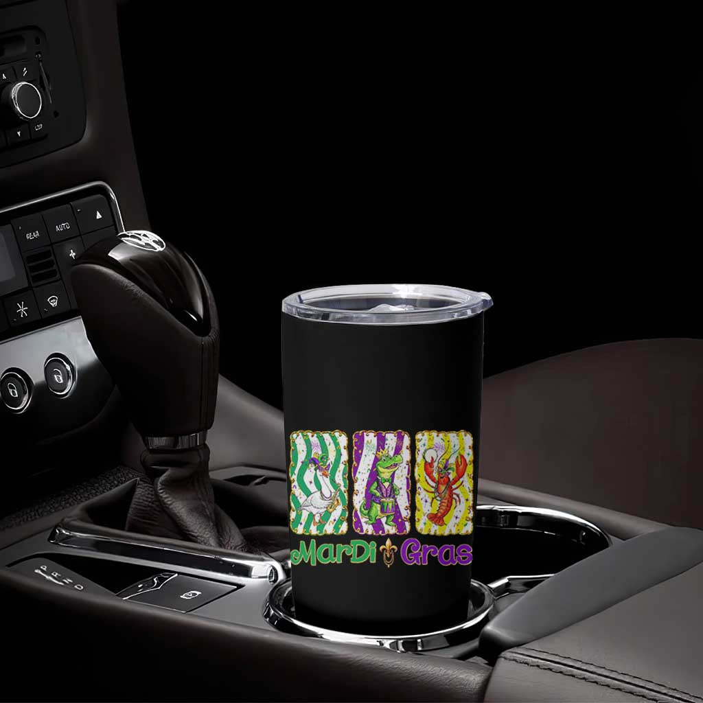 Funny Mardi Gras Animal Tumbler Cup Alligator Crawfish Goose New Orleans Louisiana