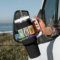 Funny Mardi Gras Animal Tumbler With Handle Alligator Crawfish Goose New Orleans Louisiana