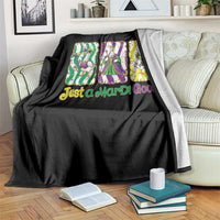 Mardi Gras Goose Throw Blanket Just A Mardi Goose
