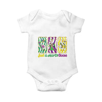 Mardi Gras Goose Baby Onesie Just A Mardi Goose