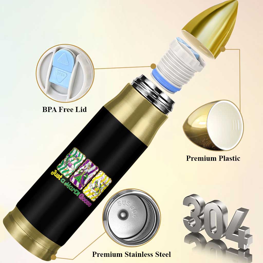 Mardi Gras Goose Bullet Tumbler Just A Mardi Goose