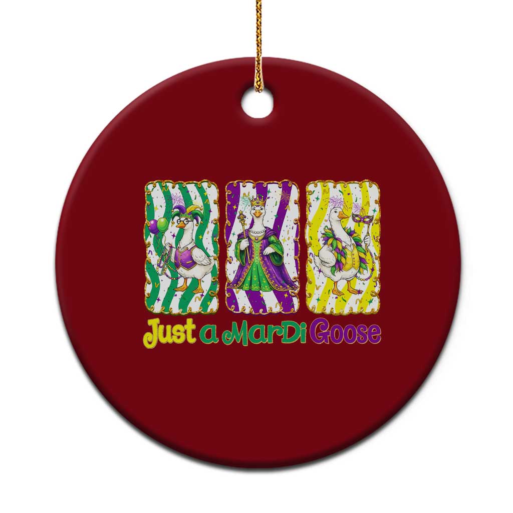 Mardi Gras Goose Ceramic Ornament Just A Mardi Goose