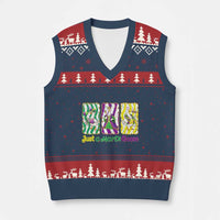 Mardi Gras Goose V-Neck Knit Sweater Vest Just A Mardi Goose