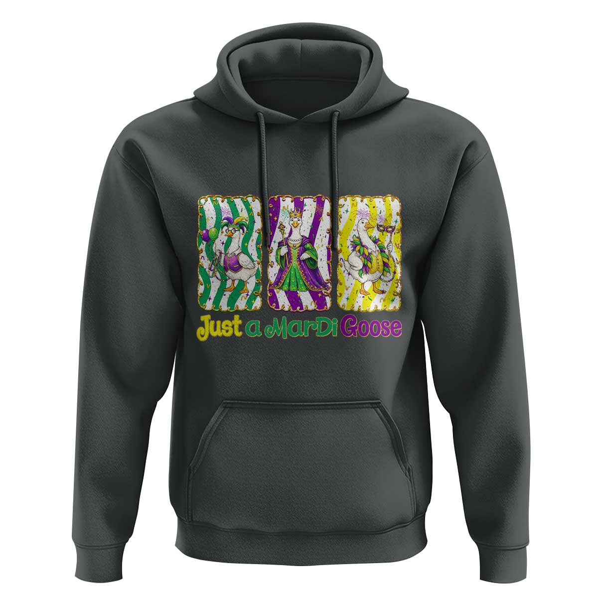 Mardi Gras Goose Hoodie Just A Mardi Goose