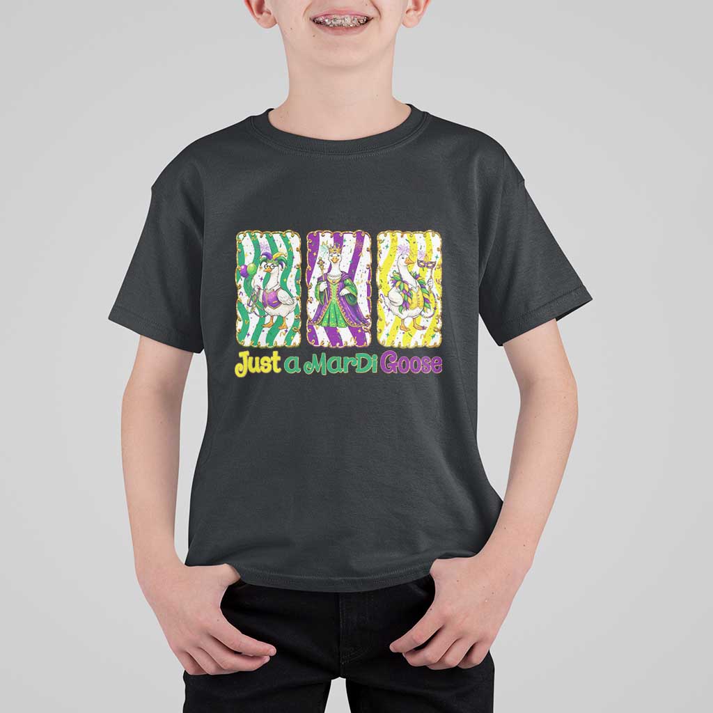 Mardi Gras Goose T Shirt For Kid Just A Mardi Goose
