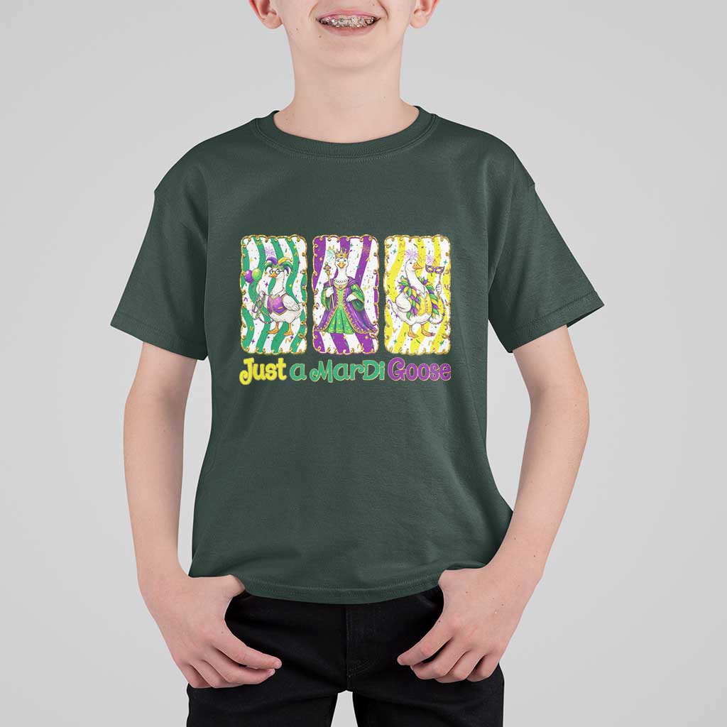 Mardi Gras Goose T Shirt For Kid Just A Mardi Goose
