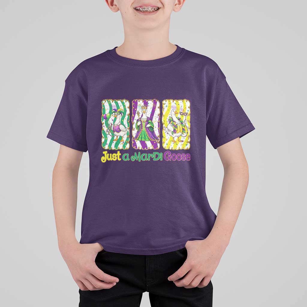 Mardi Gras Goose T Shirt For Kid Just A Mardi Goose